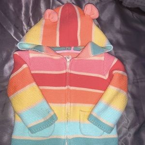 Baby GAP knit hooded cardigan (3-6m)